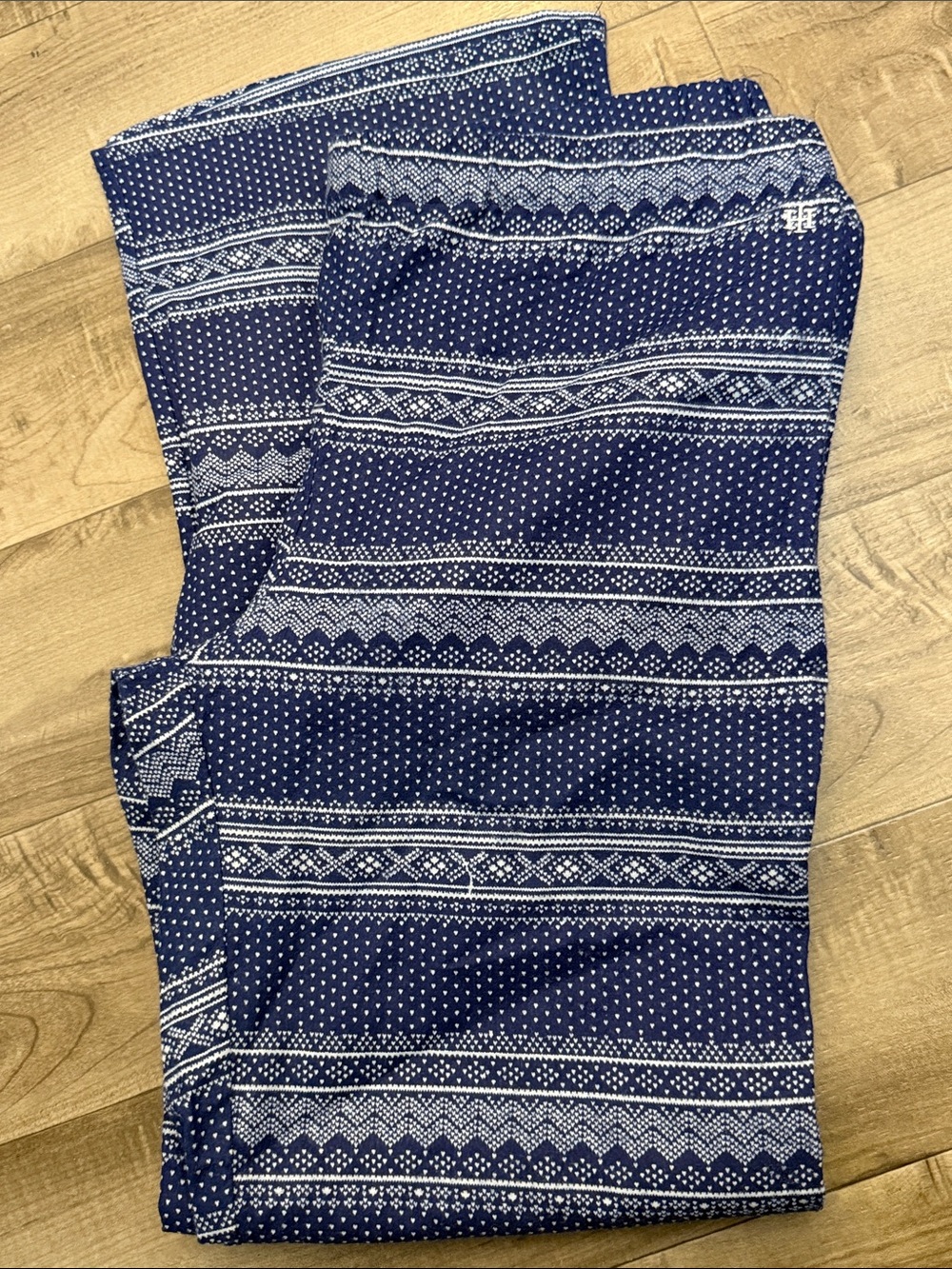 Tommy Hilfiger Navy Blue Patterned Sleep Pants
